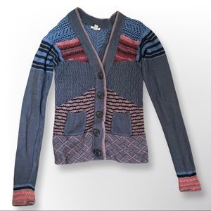 Urban Outfitters Ecote Knit Cardigan with Multiple Patch Patterns